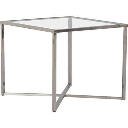 Cross Over End Table - Glass