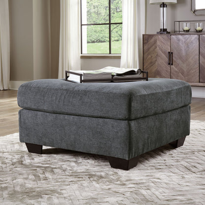 Ambrielle Oversized Accent Ottoman - Gunmetal