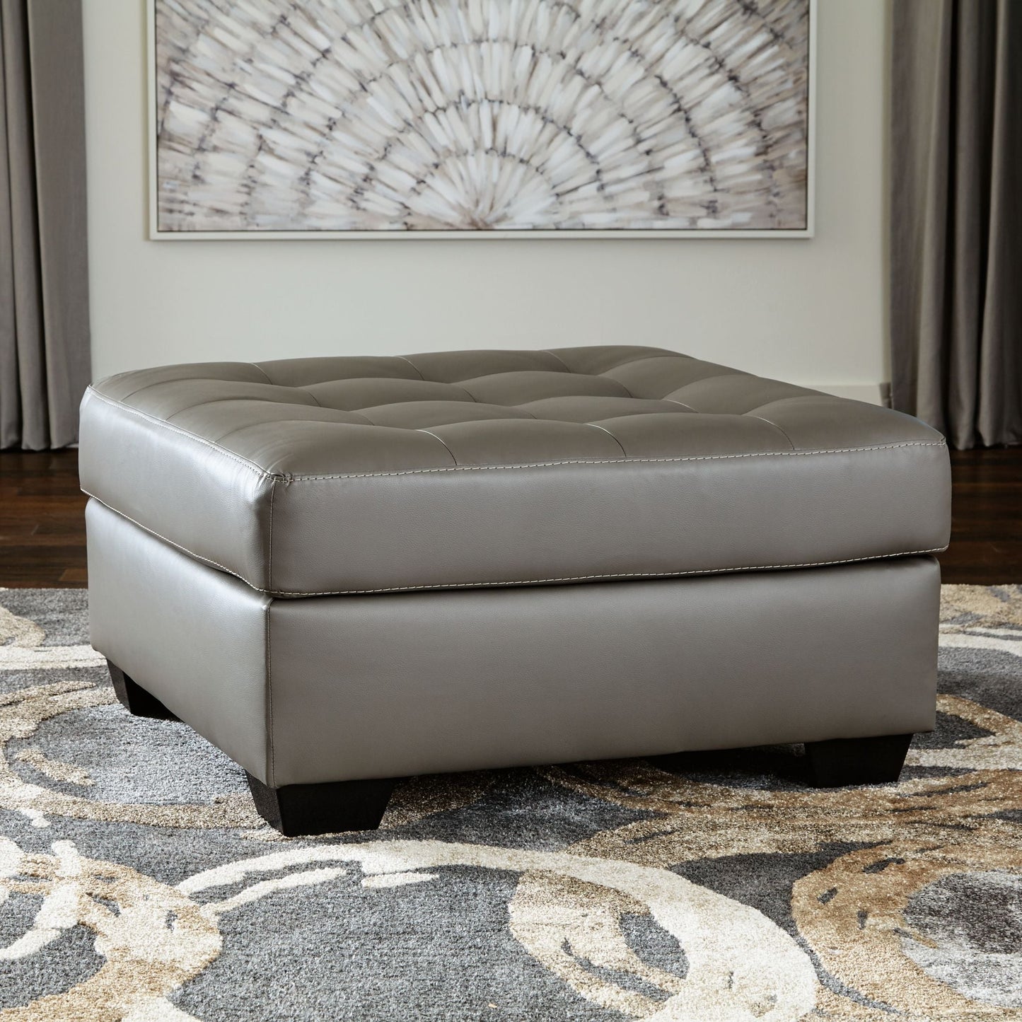 Donlen Oversized Accent Ottoman - Gray