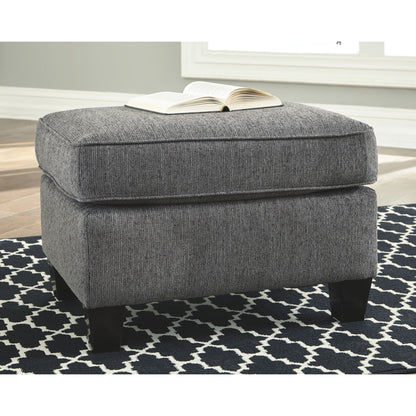 Agleno Ottoman - Charcoal