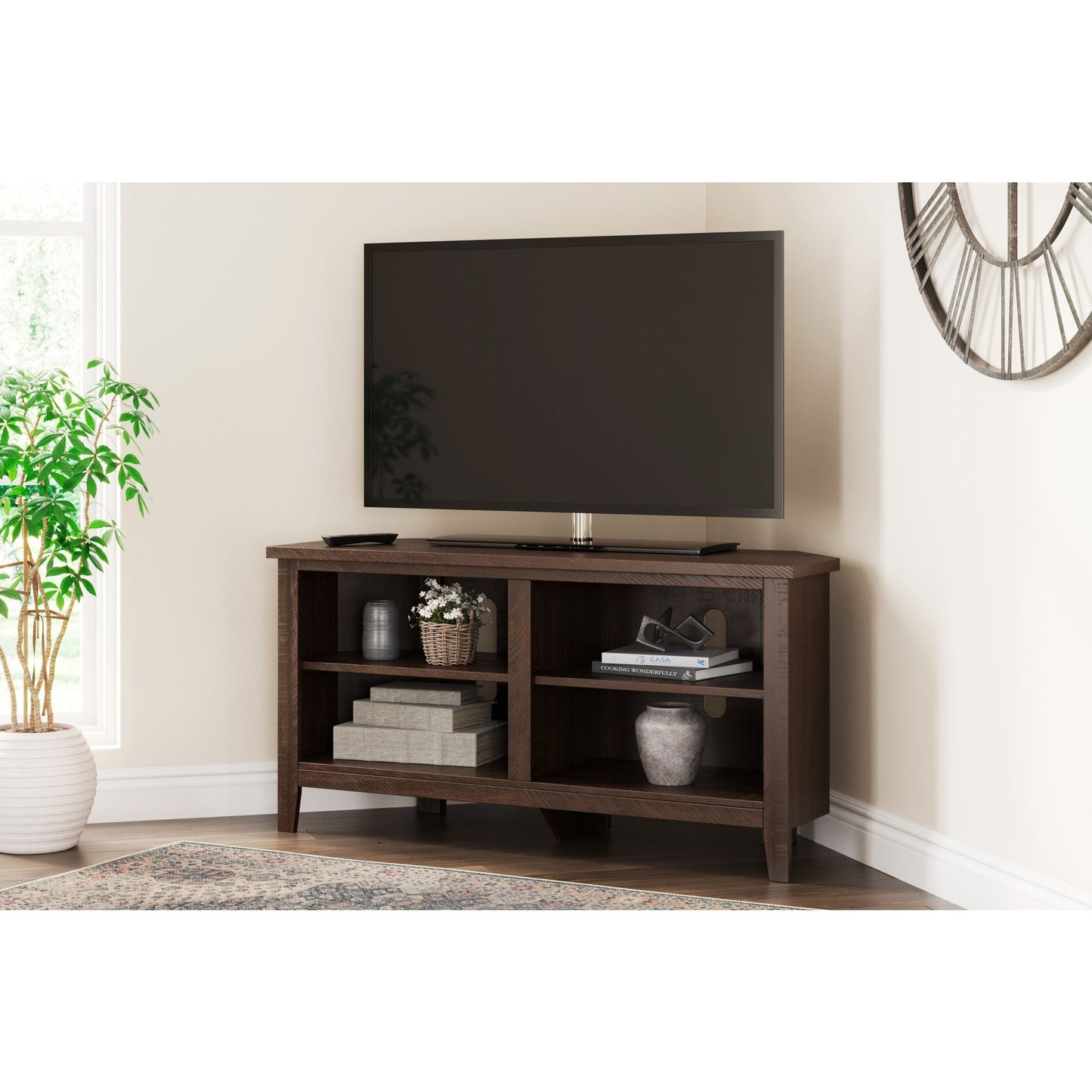 Camiburg TV Stand - Warm Brown