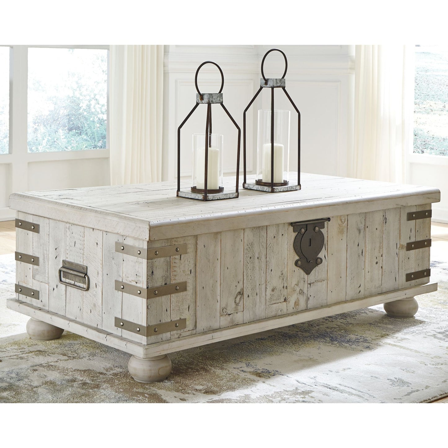 Carynhurst Coffee Table - White Wash Gray