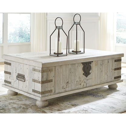 Carynhurst Coffee Table - White Wash Gray