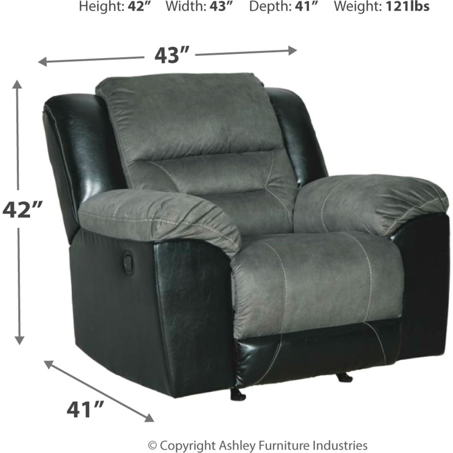 Earhart Rocker Recliner - Slate