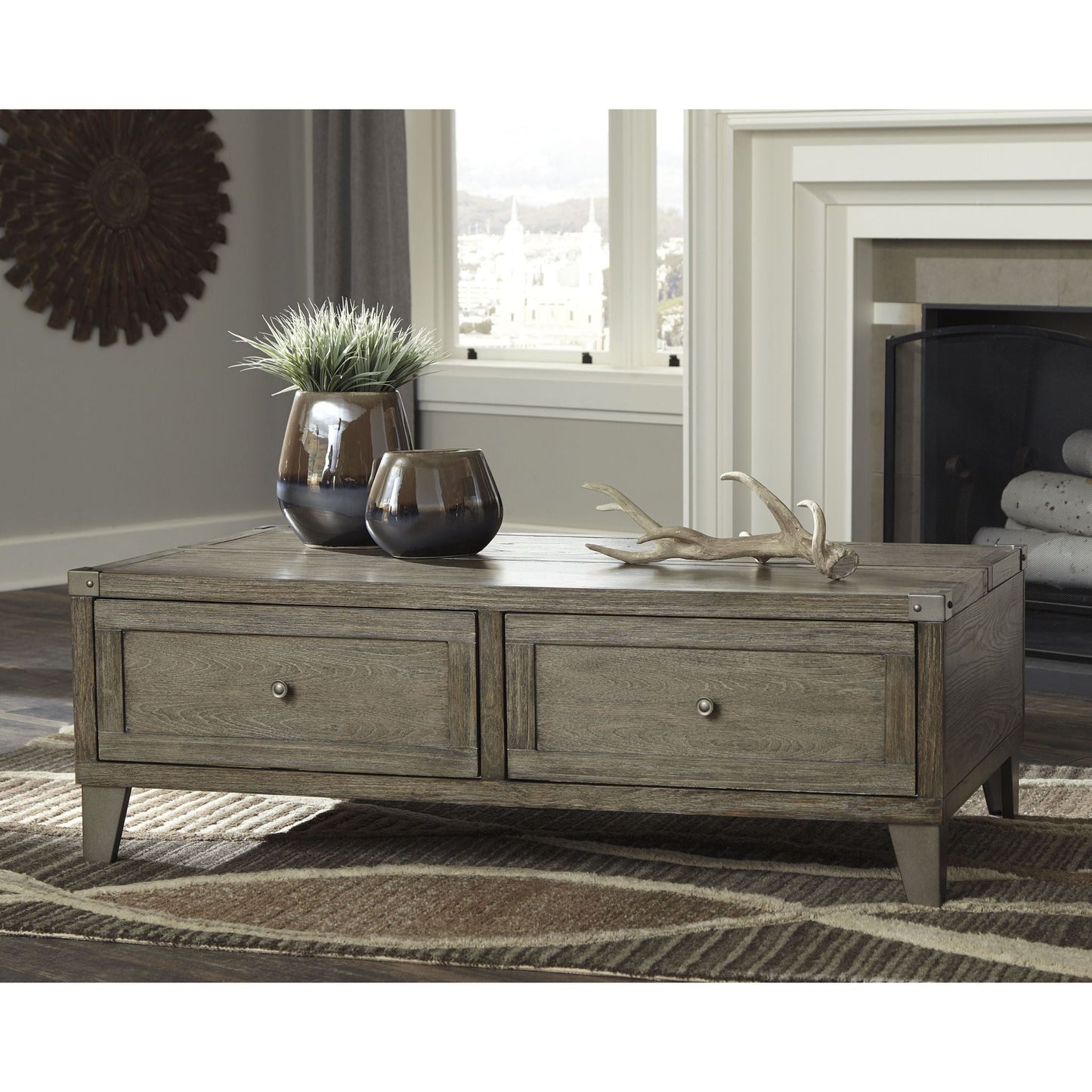 Chazney Coffee Table - Rustic Brown