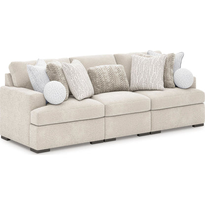 Cuddle Plush 3 Piece Modular Sectional - Arctic