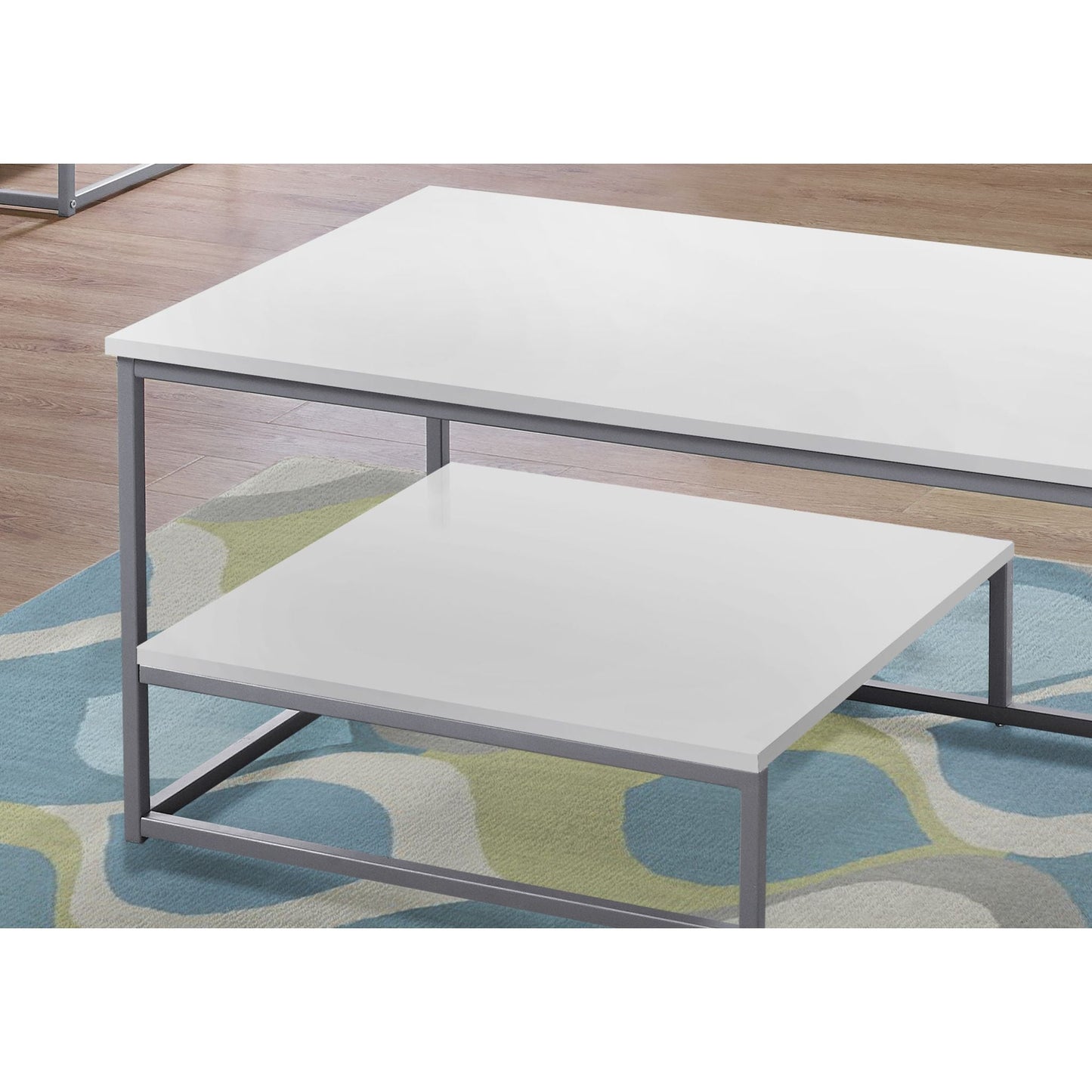 Arianna 3 Pack Tables - White/Silver