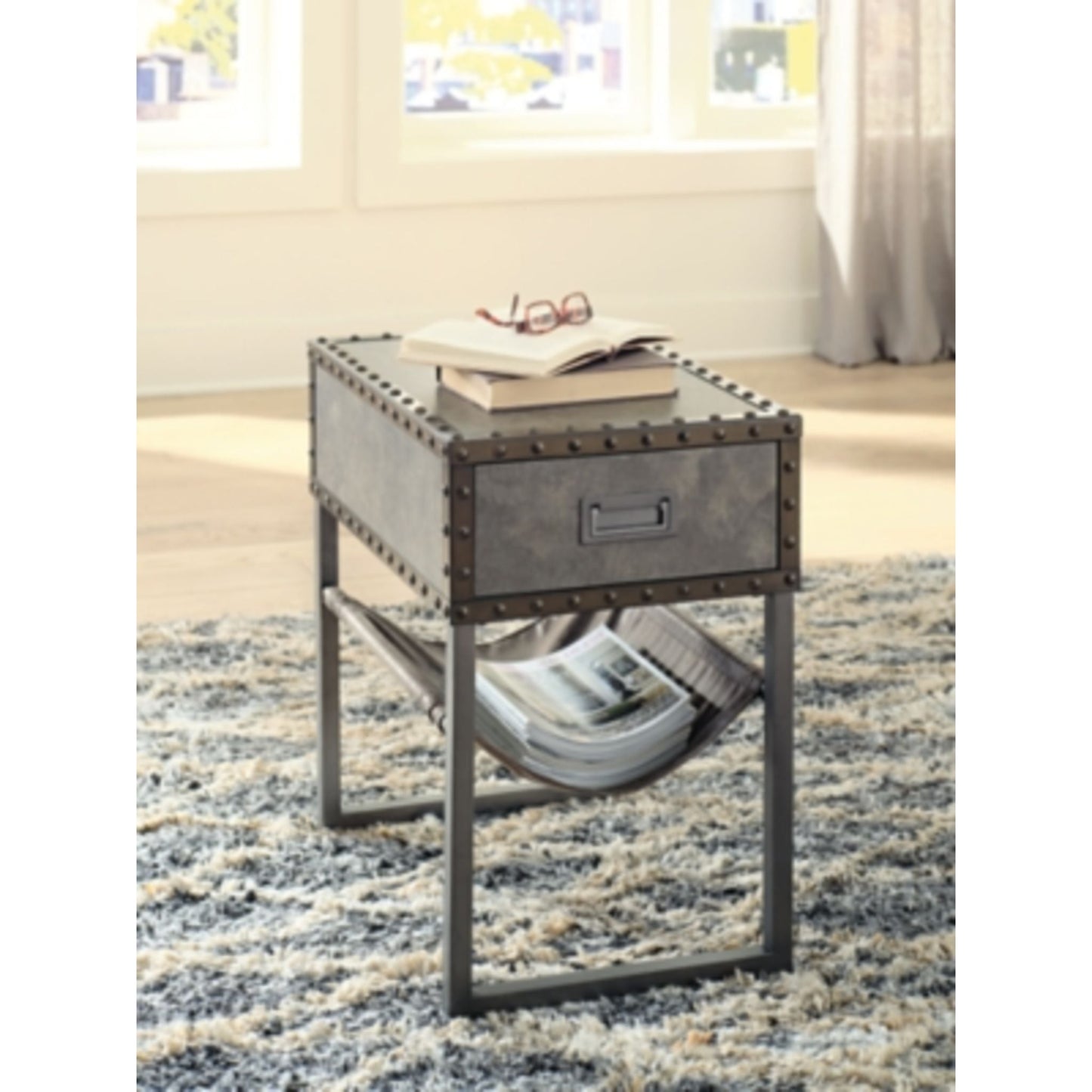 Derrylin Chair Side End Table - Brown