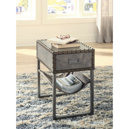 Derrylin Chair Side End Table - Brown