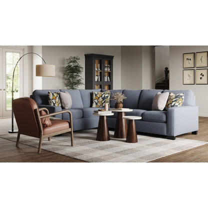 Alessandra 3 Piece Sectional - Bionic Navy