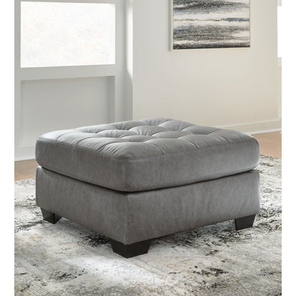 Clairette Court Oversized Accent Ottoman - Alloy