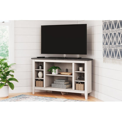 Dorrinson Corner TV Stand - Two-tone