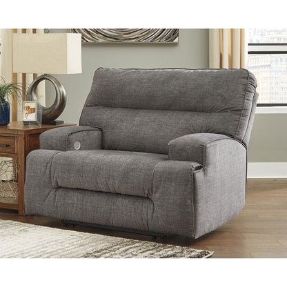 Coombs Wide Seat Power Recliner - Charcoal
