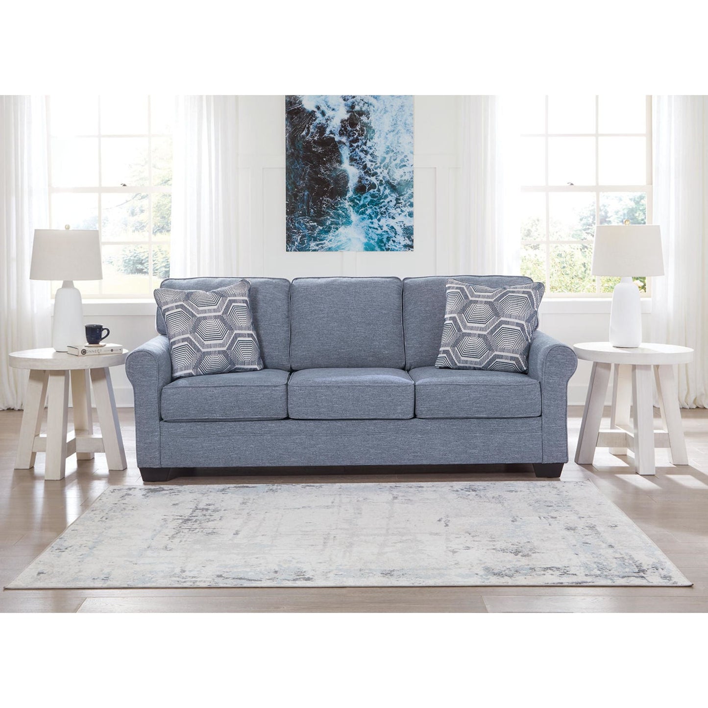 Carissa Manor Sofa - Denim
