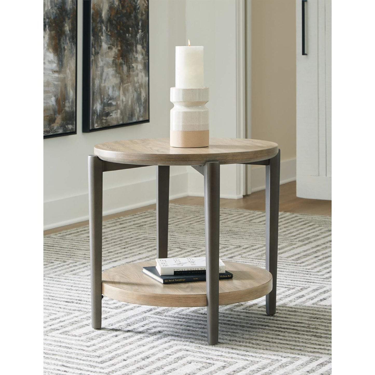 Dyonton End Table - Light Grayish Brown