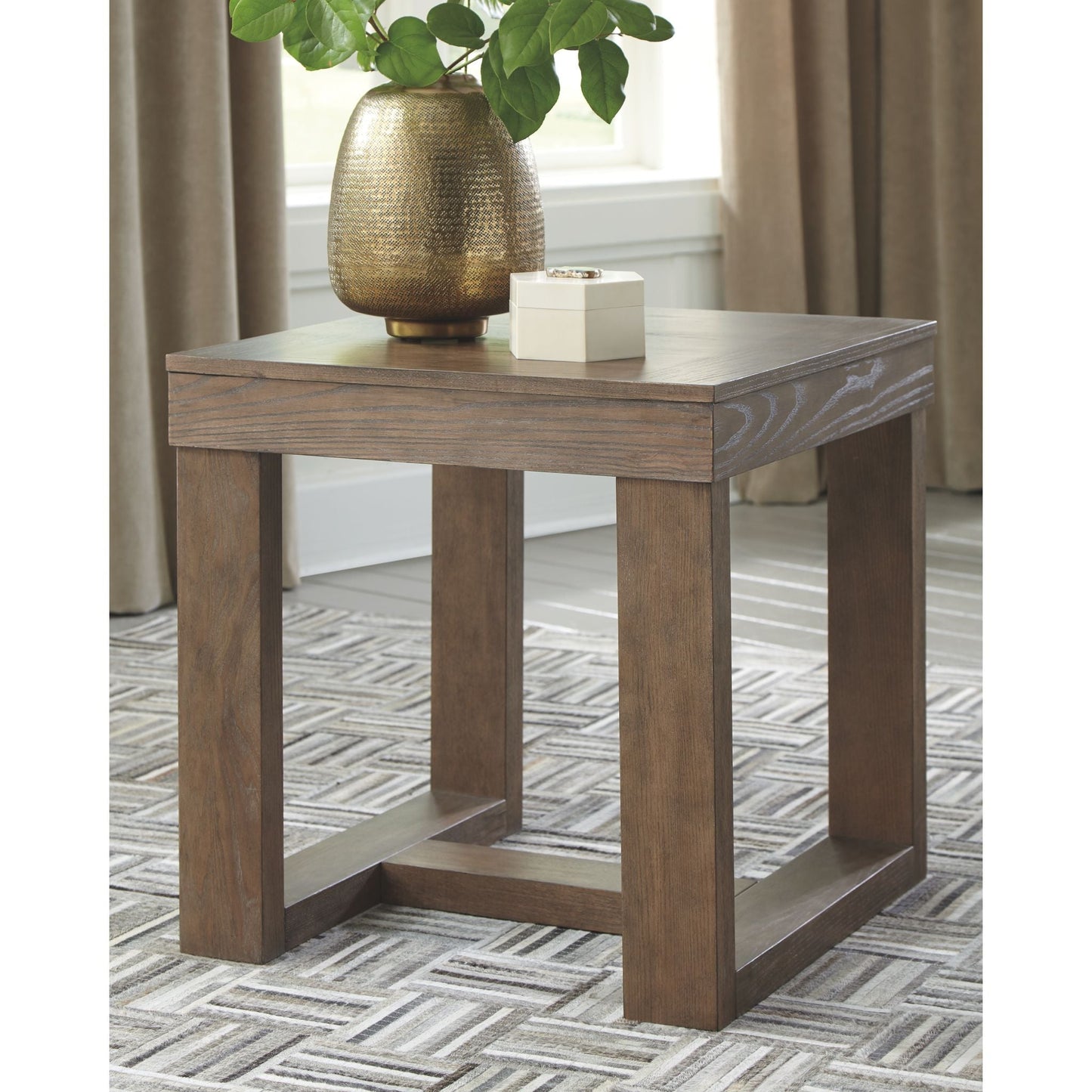 Cariton End Table - Gray