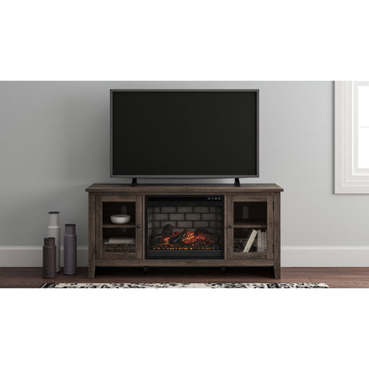 Arlenbry Credenza With Fireplace - Gray