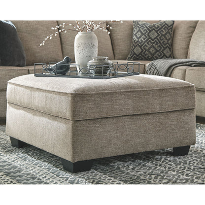 Bovarian Storage Ottoman - Stone