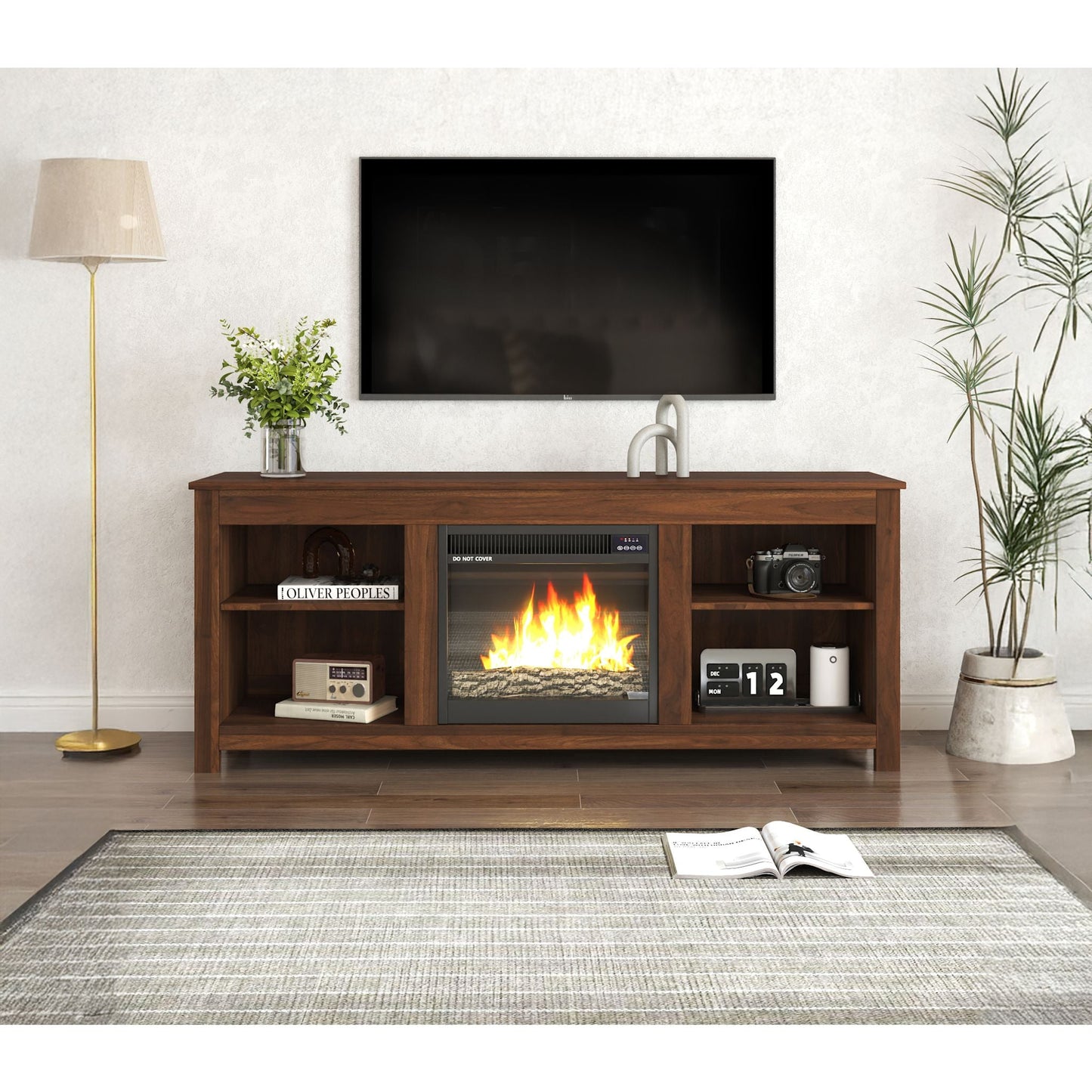 Brenna TV Stand with Fireplace