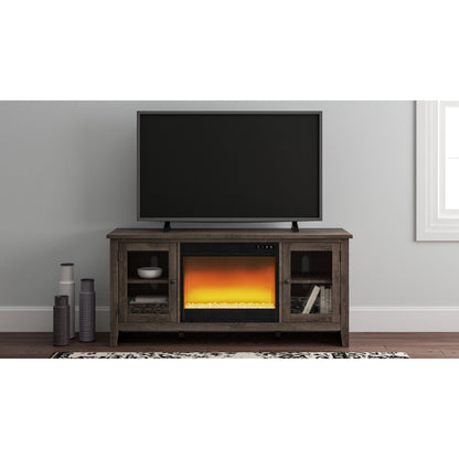 Arlenbry Credenza With Fireplace - Gray