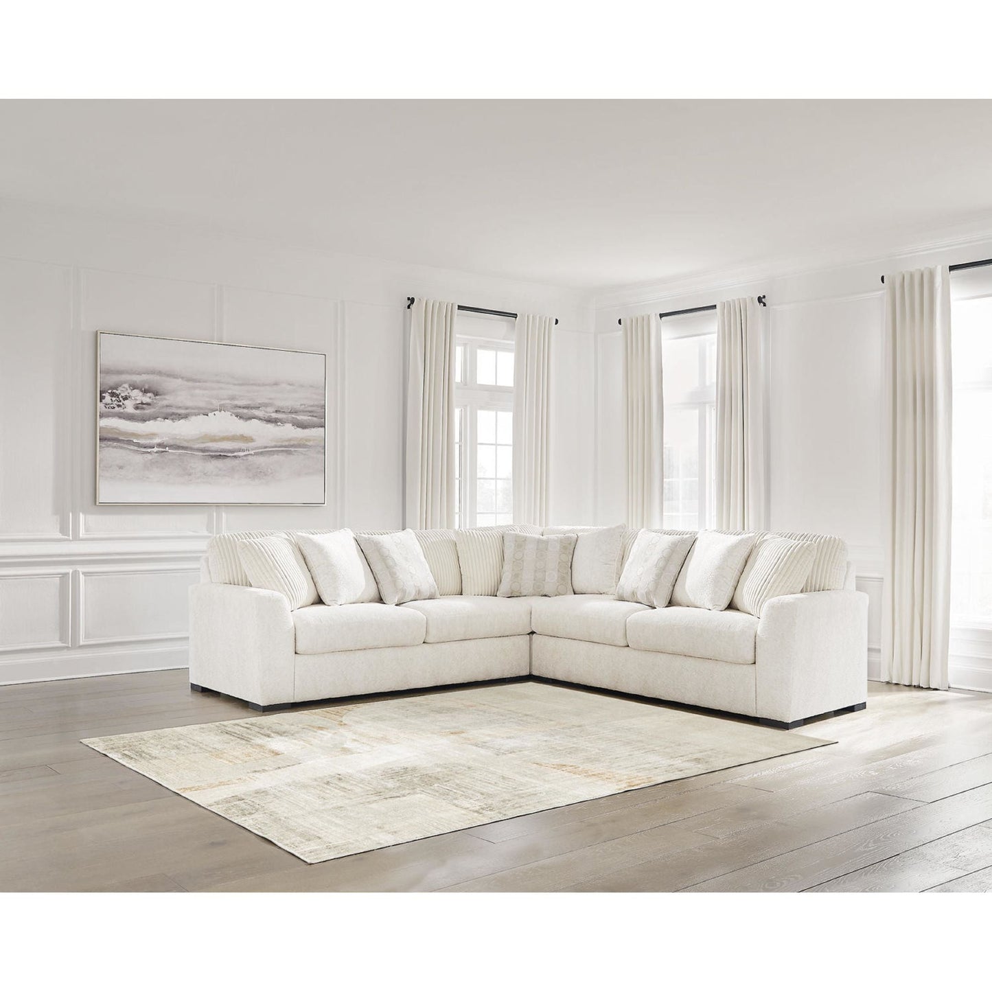 Chessington 3 Piece Sectional - Ivory