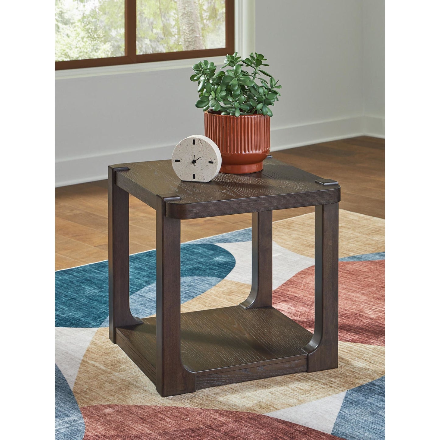 Breckington End Table - Dark Brown