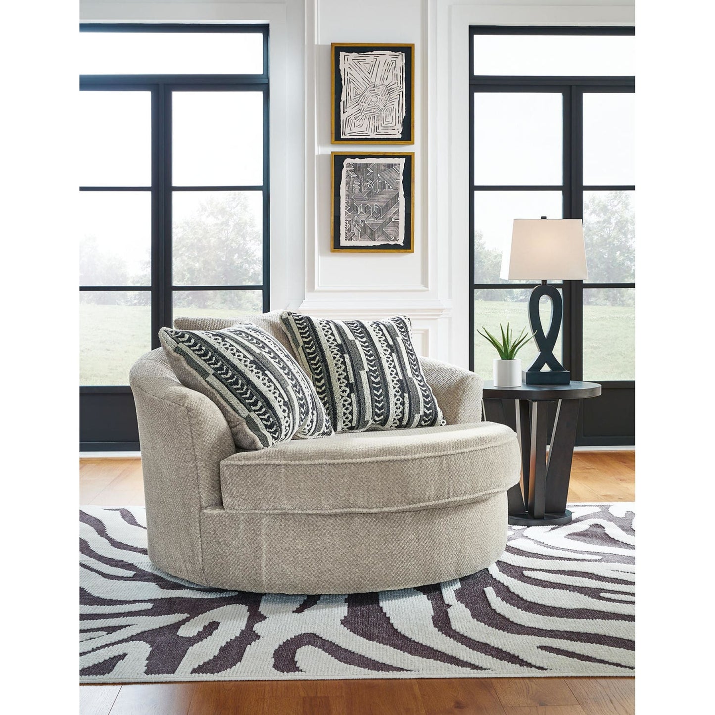 Calnita Swivel Chair - Sisal
