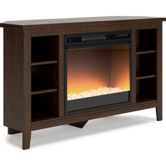Camiburg Entertainment Unit with Fireplace - Warm Brown