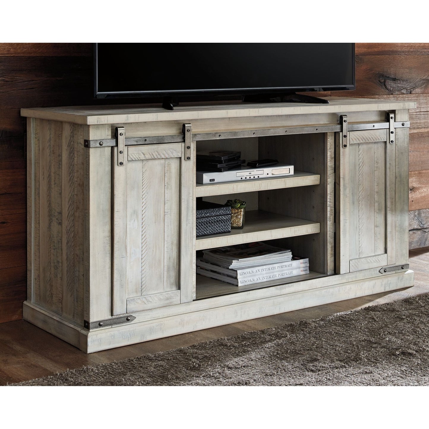 Carynhurst TV Stand - Whitewash