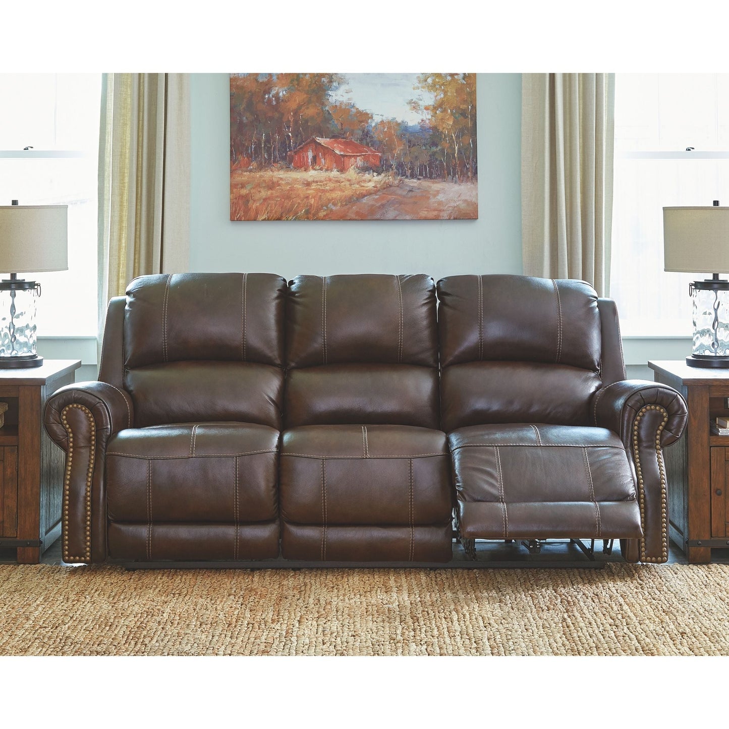 Buncrana Power Reclining Sofa - Chocolate