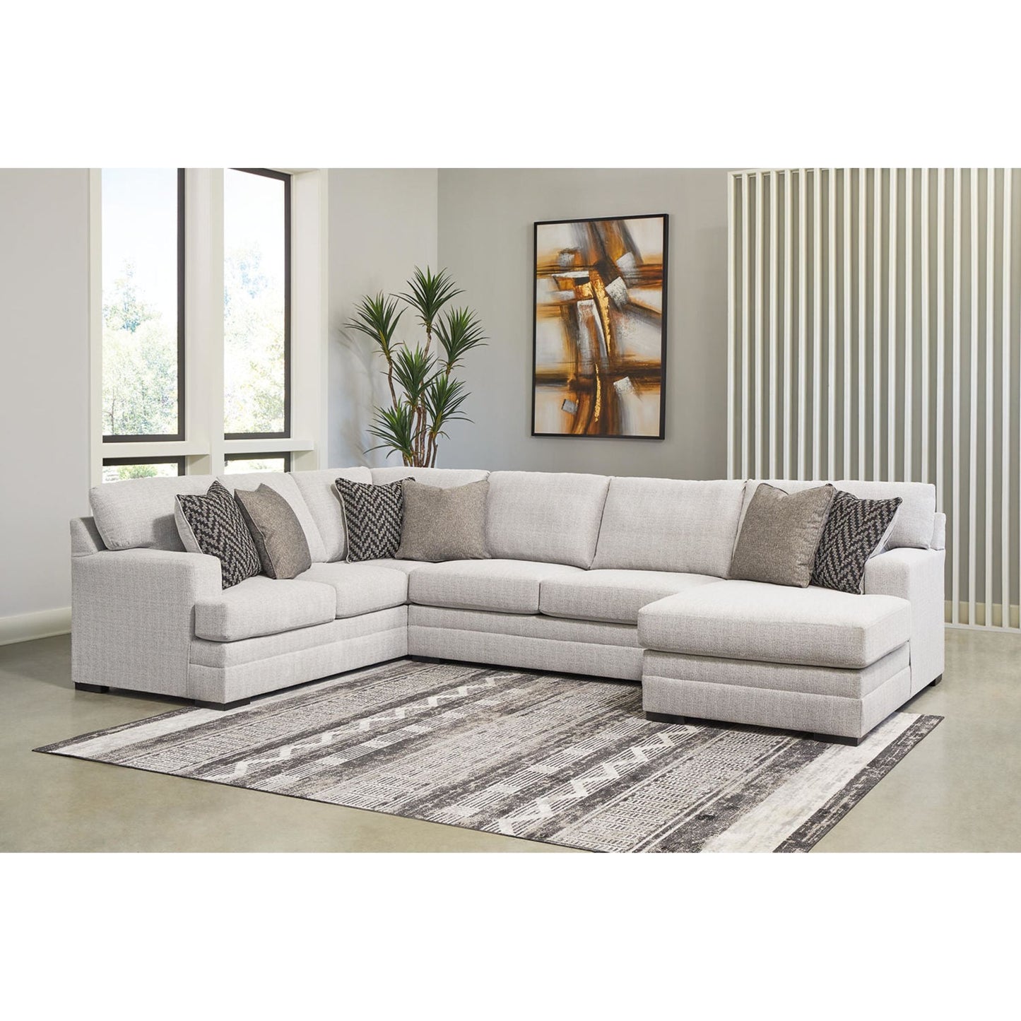 Abbeyline 3 Piece Sectional - Stone