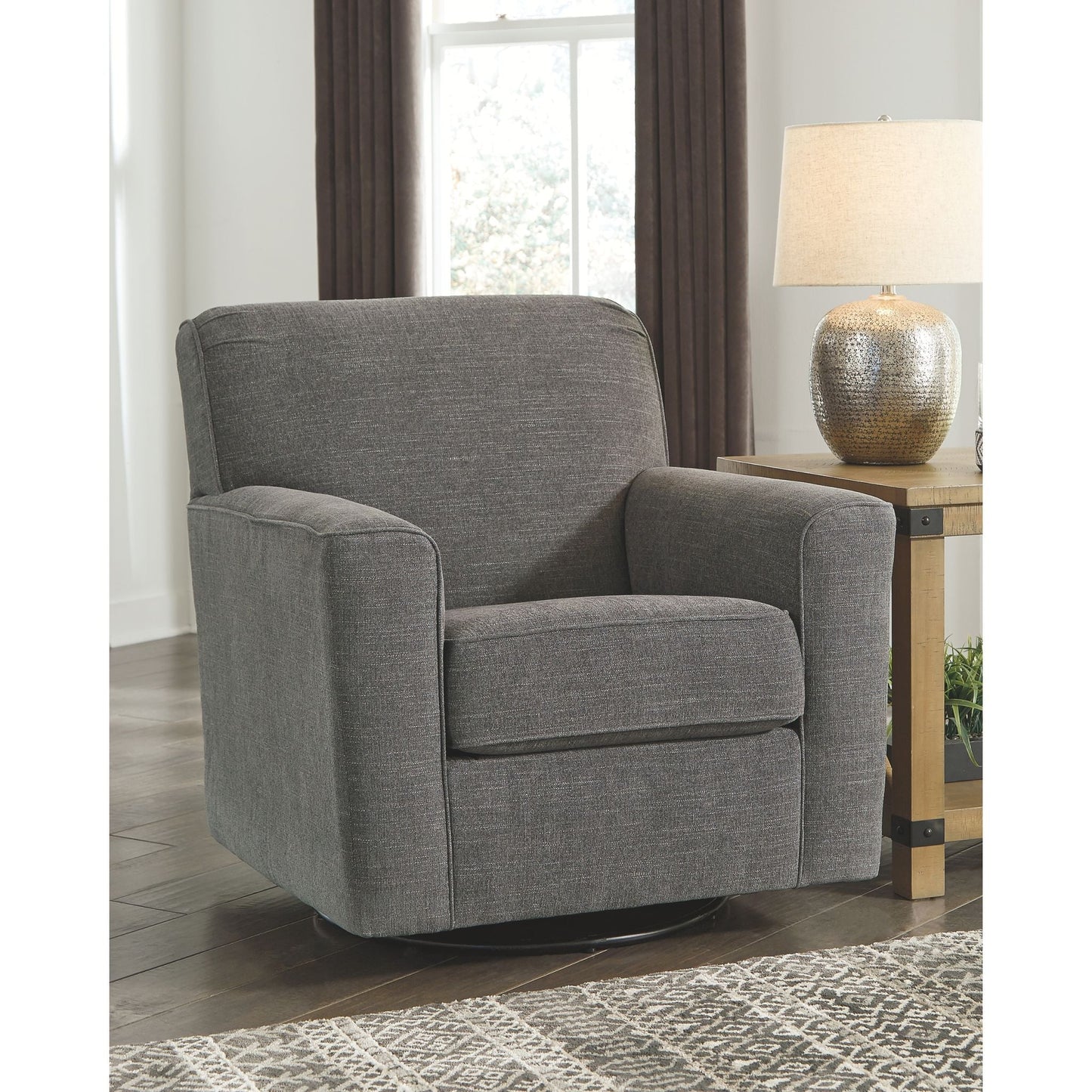 Alcona Swivel Chair - Charcoal