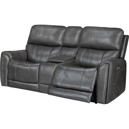 Damon Power Reclining Loveseat - Rainier Steel