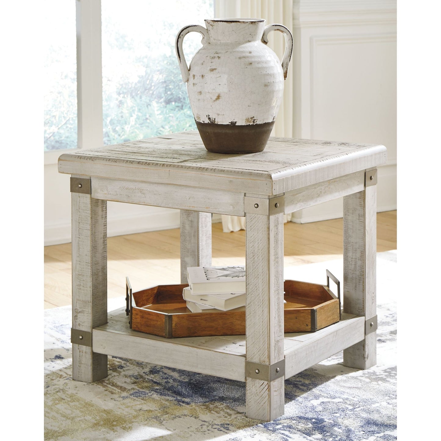 Carynhurst End Table - White Wash Gray