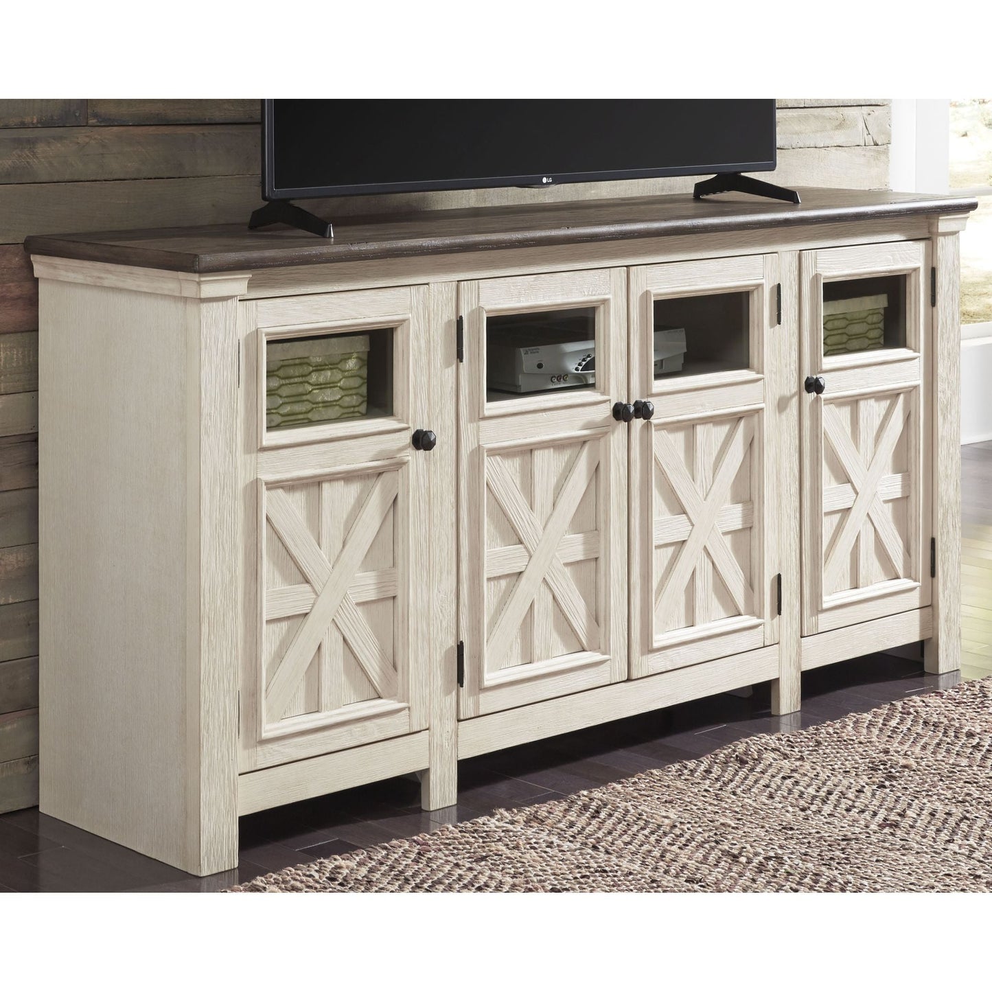 Bolanburg TV Stand - White/Weathered Gray