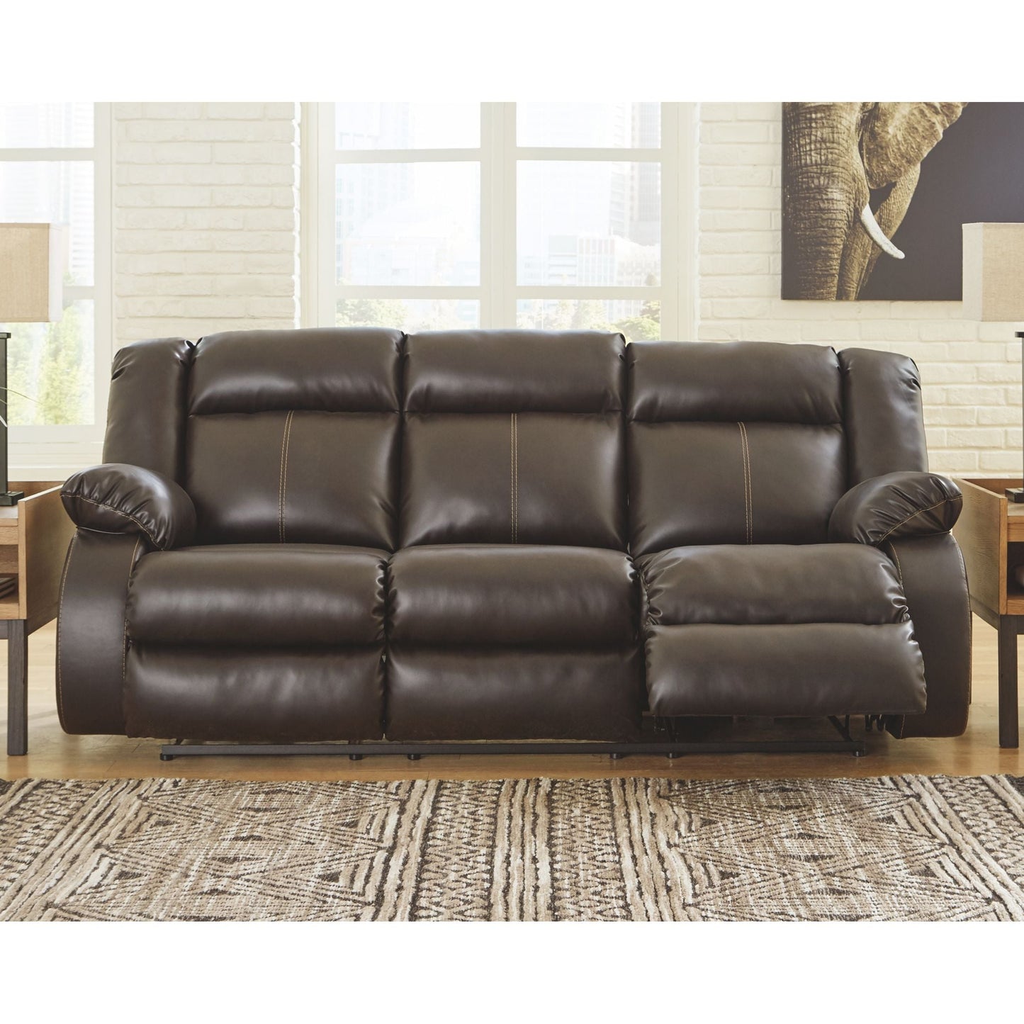 Denoron Power Reclining Sofa - Chocolate
