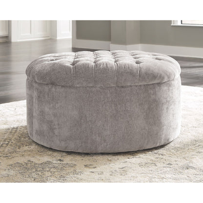 Carnaby Oversized Accent Ottoman - Linen