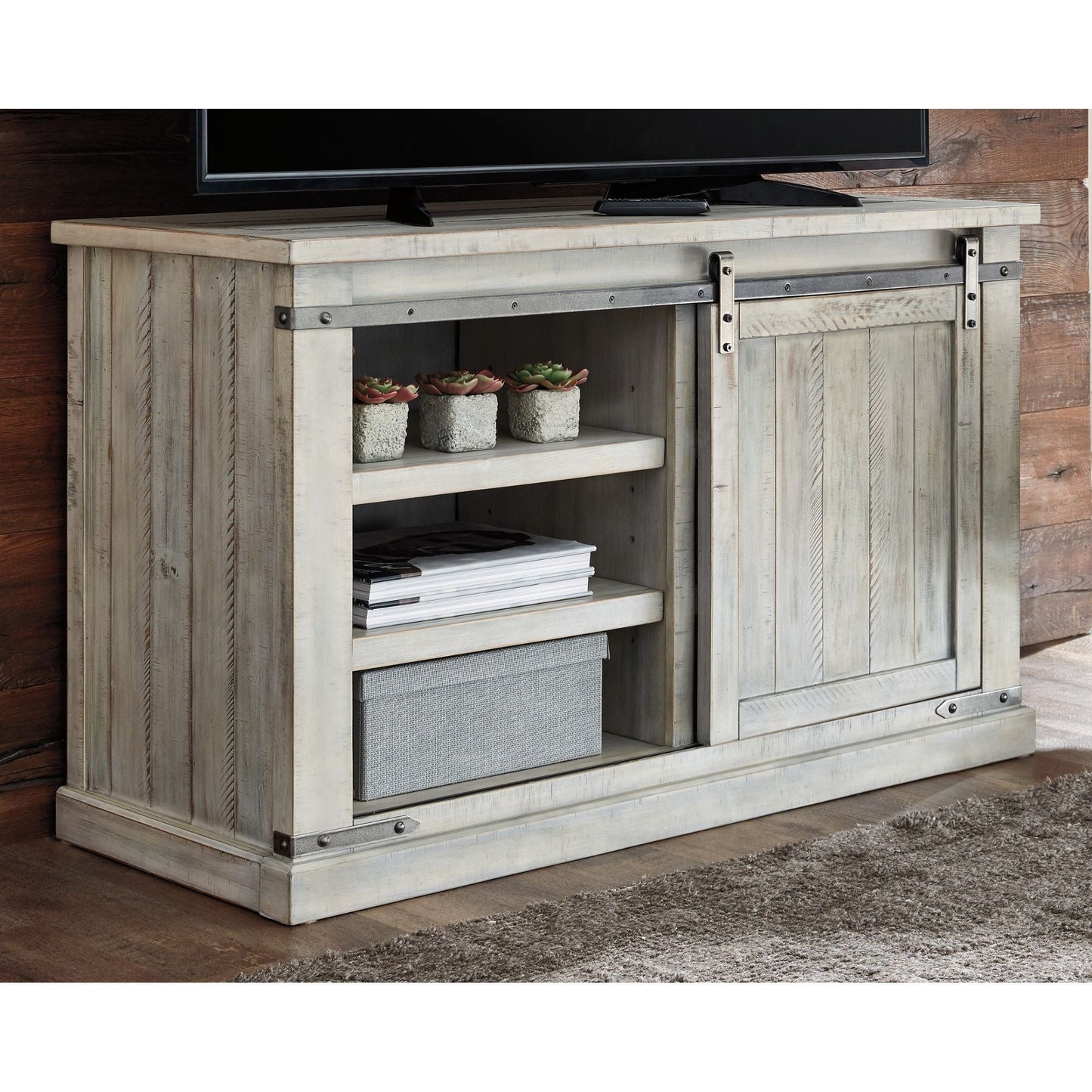 Carynhurst TV Stand - Whitewash