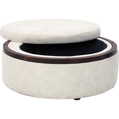 Bell Storage Ottoman - Rizzo Almond