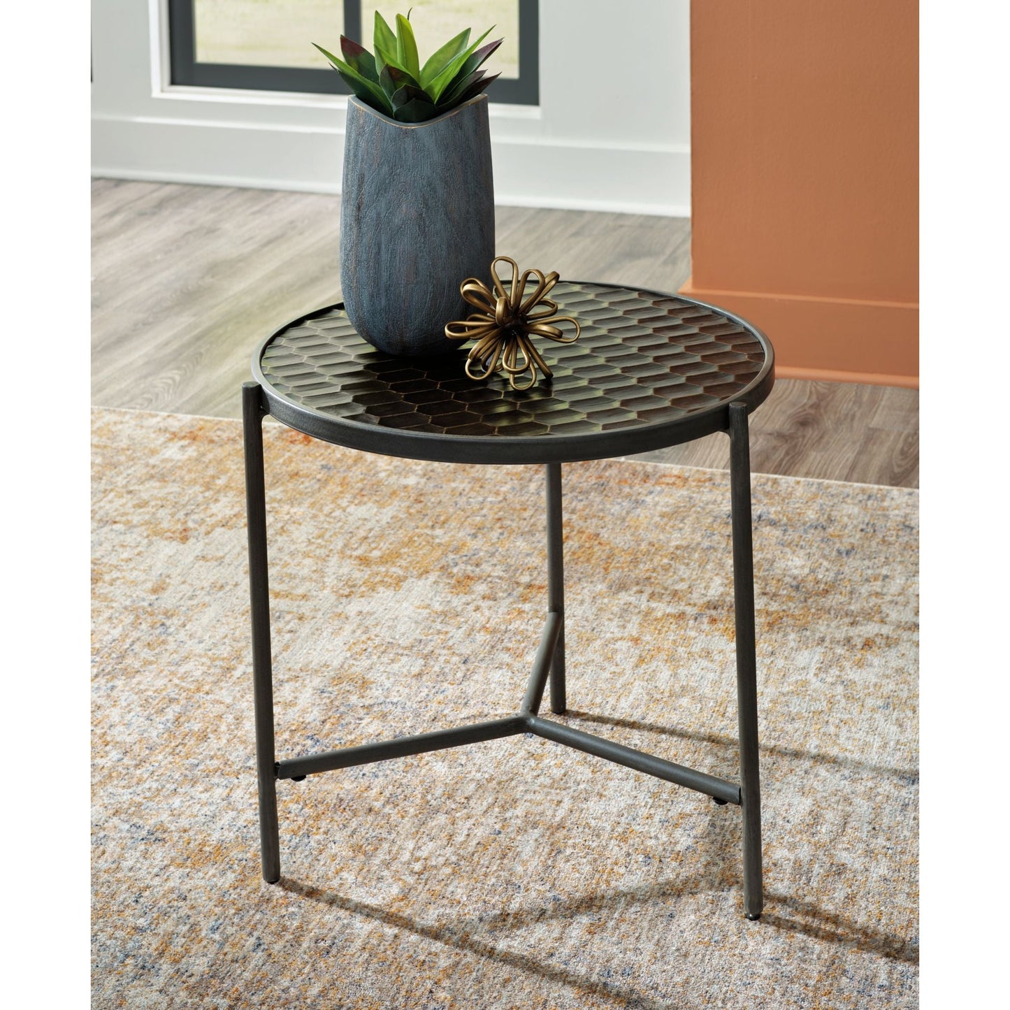Doraley Chair Side End Table - Brown/Gray