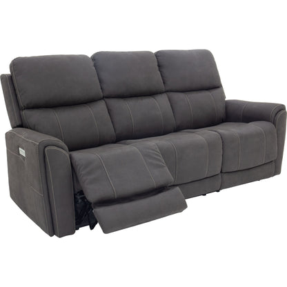 Damon Power Reclining Sofa - Stonewash Gunmetal