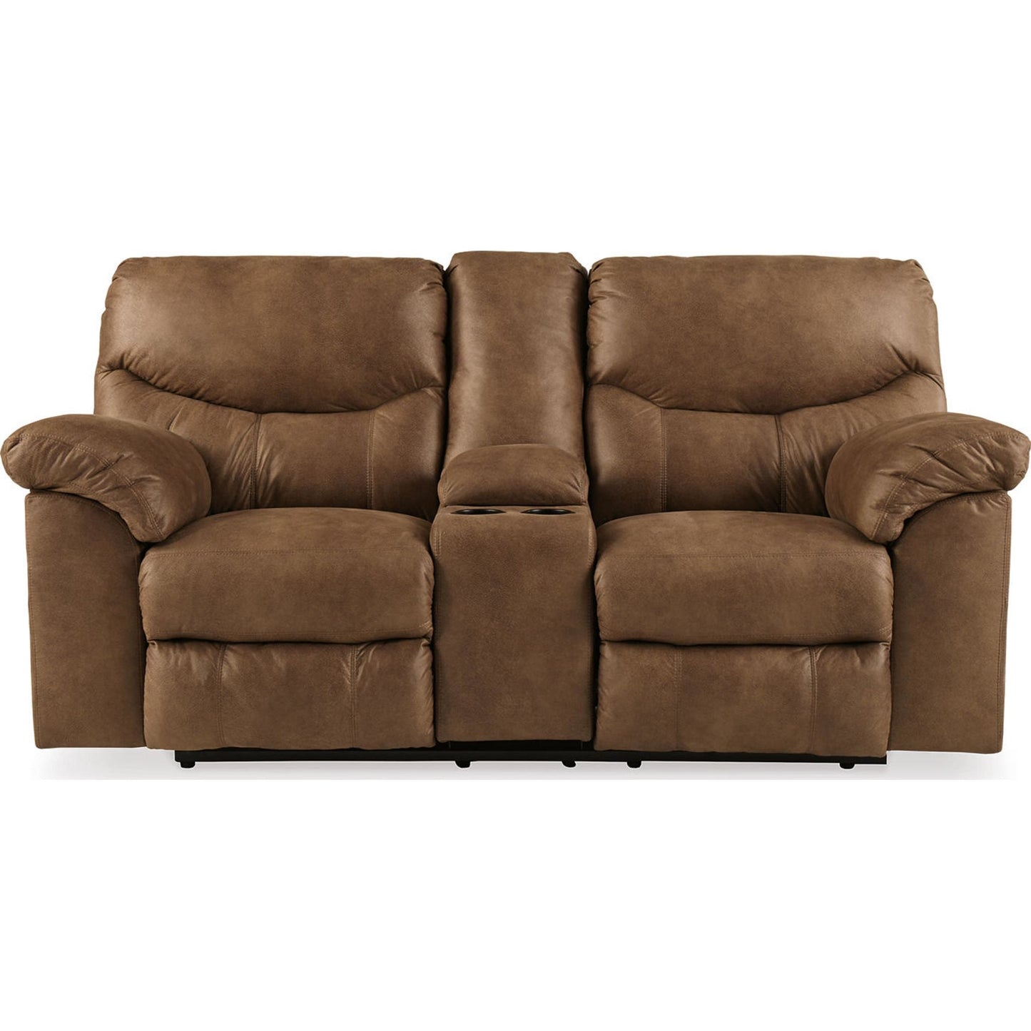 Boxberg Reclining Loveseat with Console - Bark