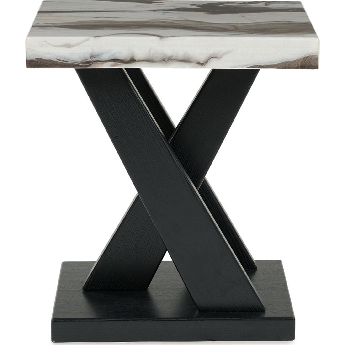 Cendill 3 Pack Tables - Dark Brown/White/Black