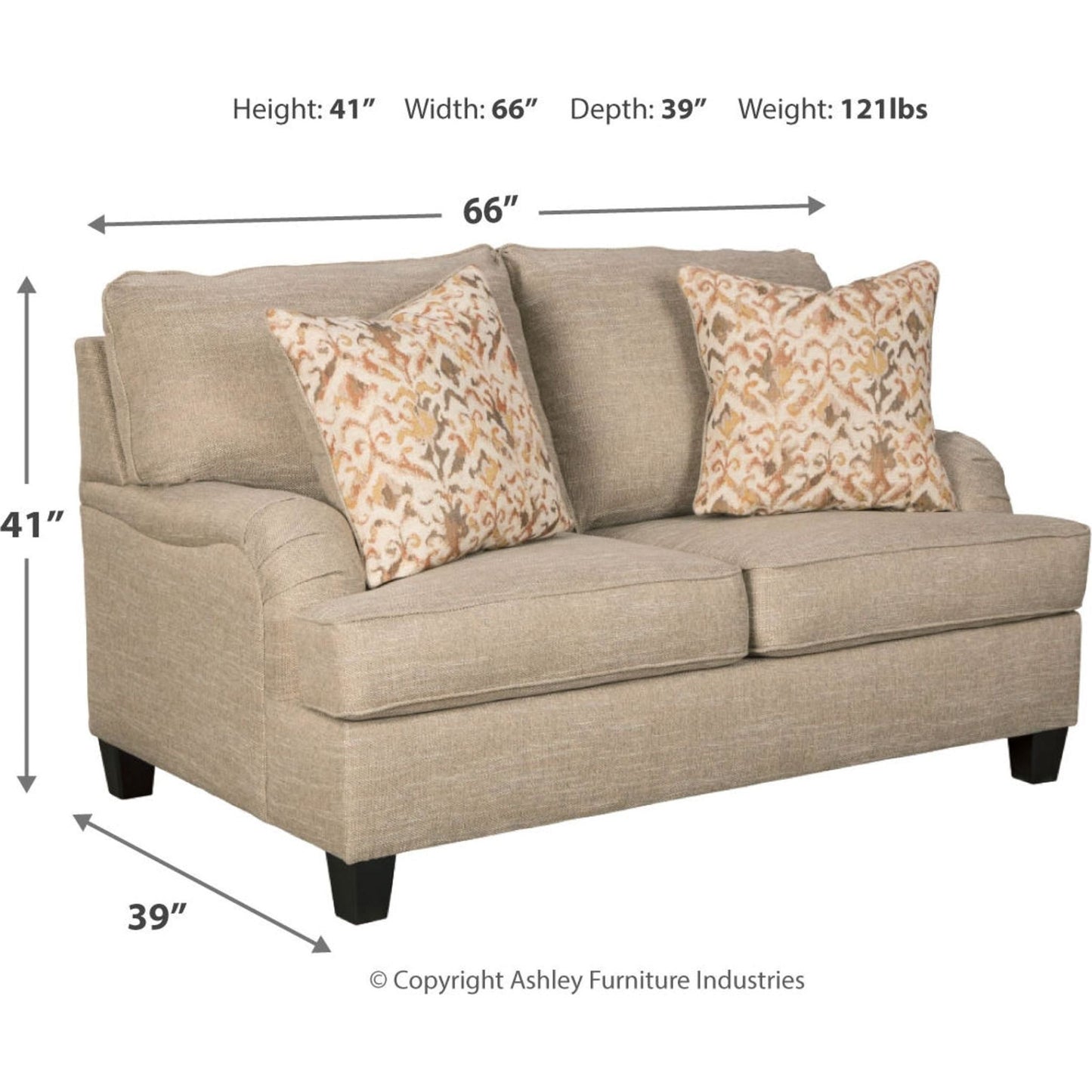 Almanza Loveseat - Wheat