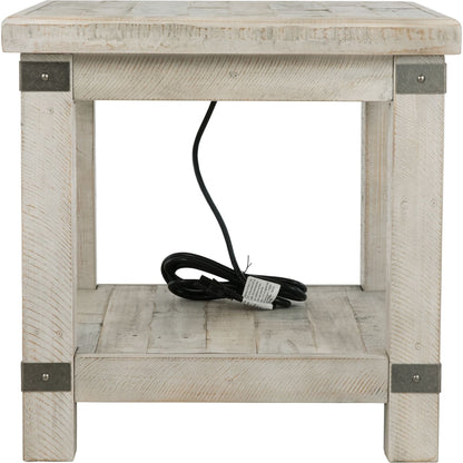 Carynhurst End Table - White Wash Gray