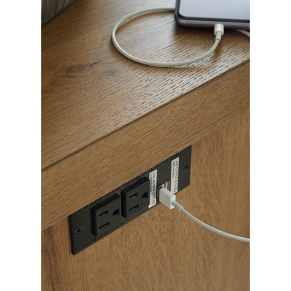 Brinstead Chair Side End Table - Light Brown