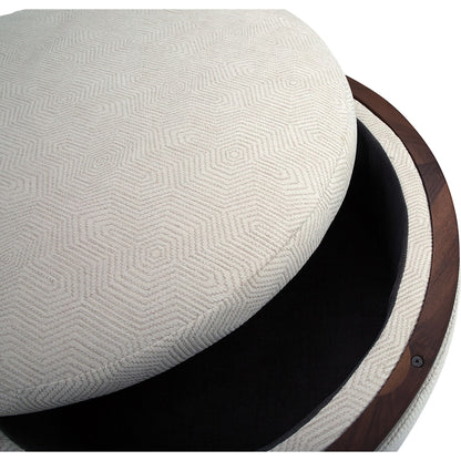 Bell Storage Ottoman - Rizzo Almond