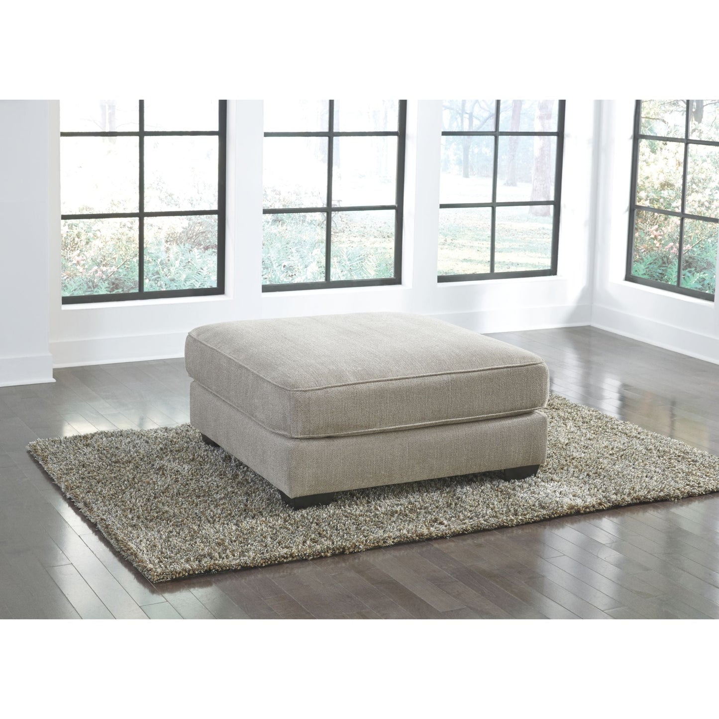Ardsley Oversized Accent Ottoman - Pewter