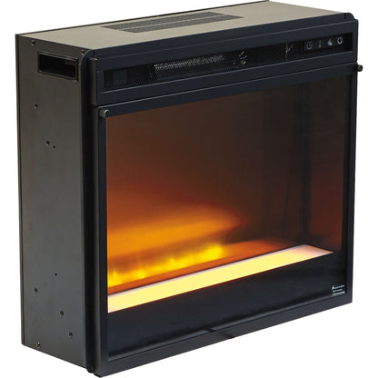 Chanceen TV Stand with Fireplace - Dark Brown