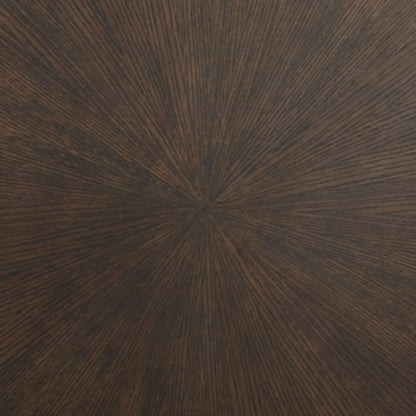 Brazburn End Table - Dark Brown/Gold Finish